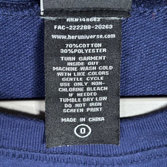 Studio Ghibli x Her Universe Kiki’s Delivery Service Navy Sweatshirt Sz 0 Small - Picture 7 of 8